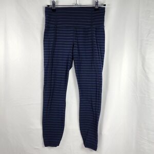 Athleta Womens Leggings Striped High Rise Stretch Slim Fit Activewear Lounge S